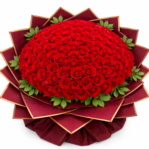 100 Kırmızı Gül Buketi