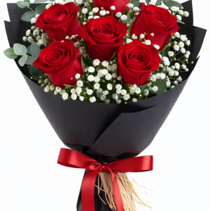 5 Kırmızı Gül Buketi