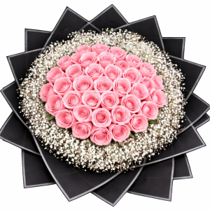 50 Pembe Gül Buketi