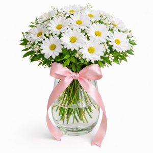 Vazoda Beyaz Papatyalar