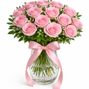 Vazoda Pembe 15 Pembe Gül